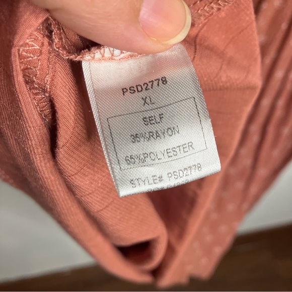 Roolee dusty rose smocked midi dress womens size XL dressy modest balloon sleeve - Picture 11 of 11